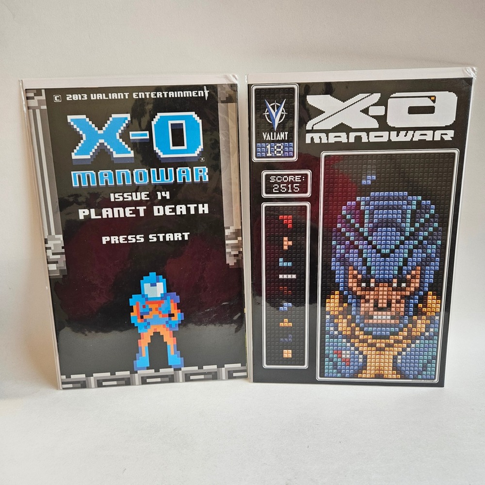 Valiant X-O Manowar Issues 14 18 Pixel Art 8-Bit Variant Cover Comic Book Lot
